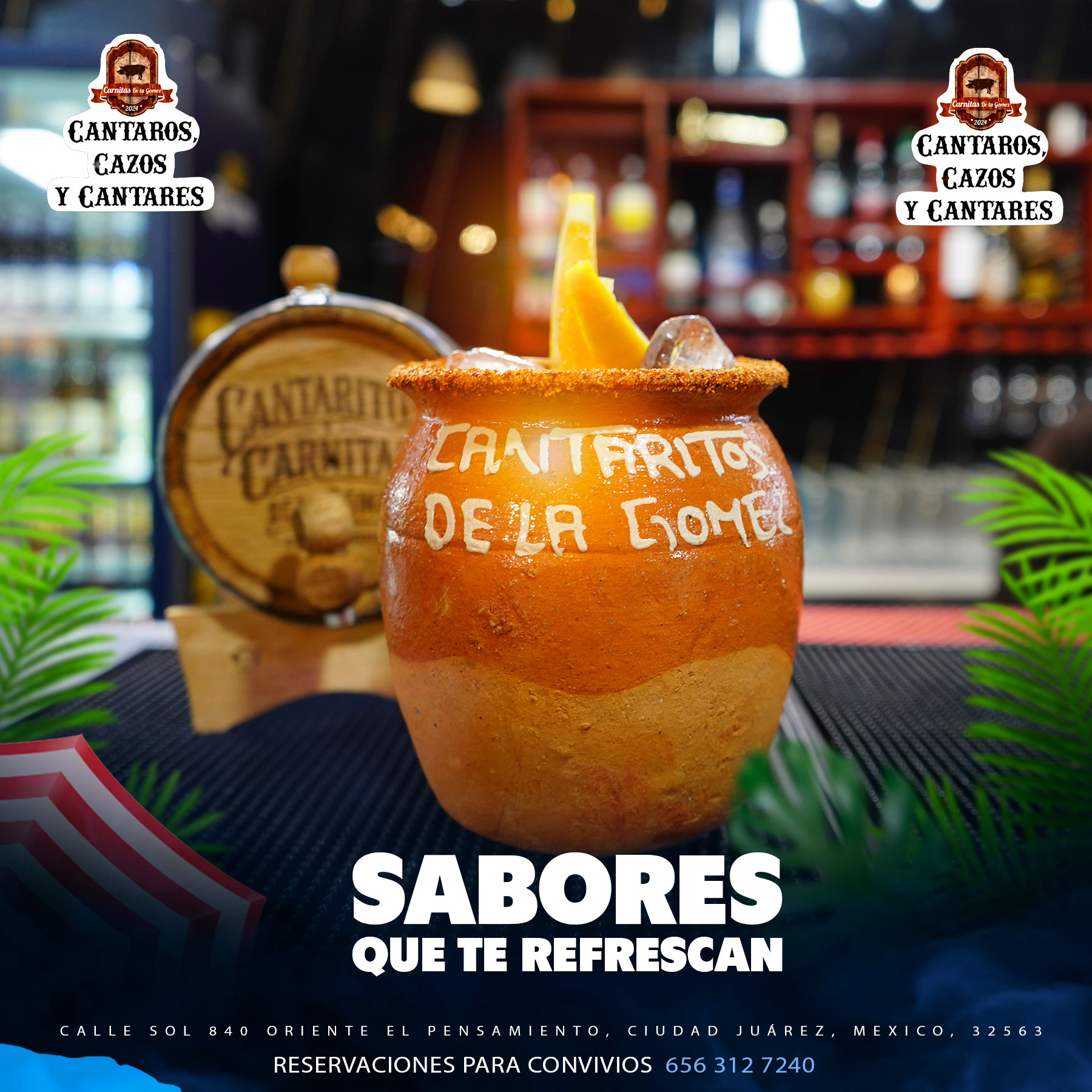 Cantarito preparado de Carnitas y Cantaritos de la Gómez